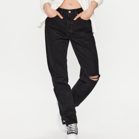 Premium Levi’s 501 black tapered slim jeans New button fly - Picture 4 of 13